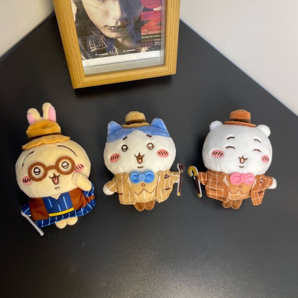 Phone Accessories Charms - Hachiware Usagi Detective Plüsch-Schlüsselanhänger, Taschenanhänger, Kawaii,