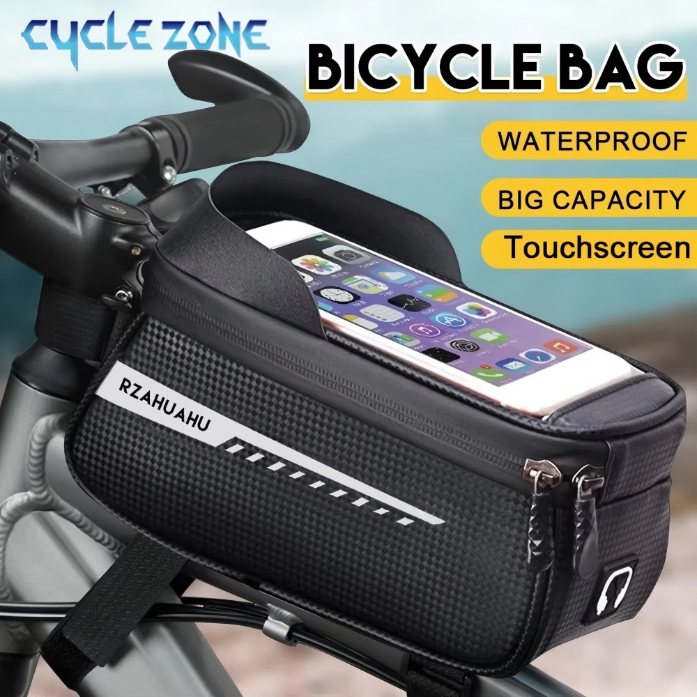 Phone Zone Accessories & Repair Photos - Fahrrad-Vorderrahmentasche, Touchscreen-Handyhülle, Wasserdichte Fahrradtasche, Fahrradzubehör